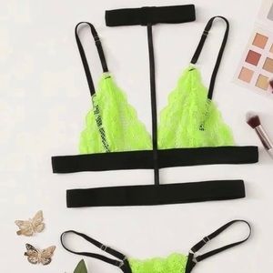 Sexy lingerie set neon NEW